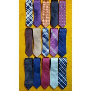 15 pc ~ MICHAEL KORS TOMMY HILFIGER JOS A BANK ~ MENS SILK TIES ~ 3" x 59"